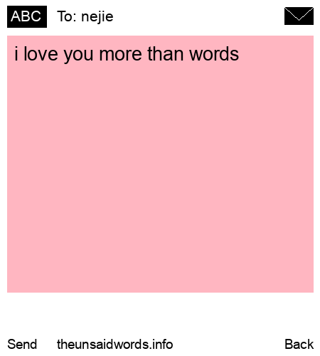 unsent message to nejie
