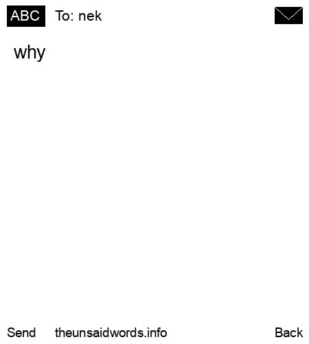 unsent message to nek