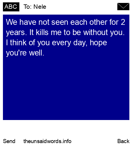 unsent message to Nele