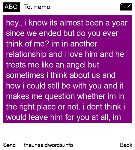 unsent message to nemo