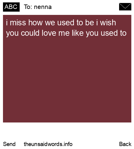 unsent message to nenna