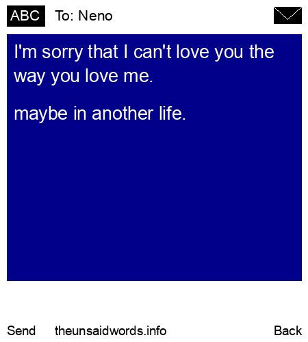 unsent message to Neno