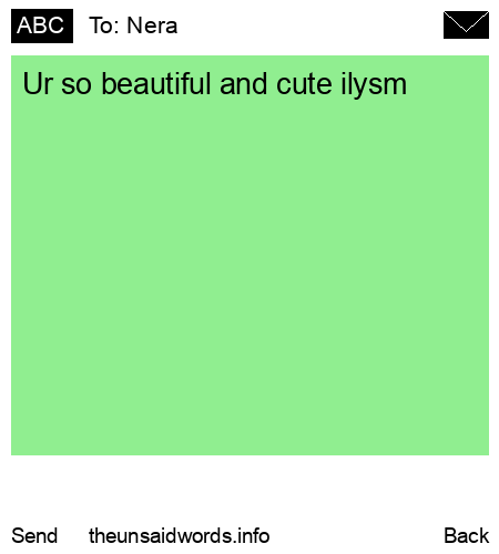 unsent message to Nera