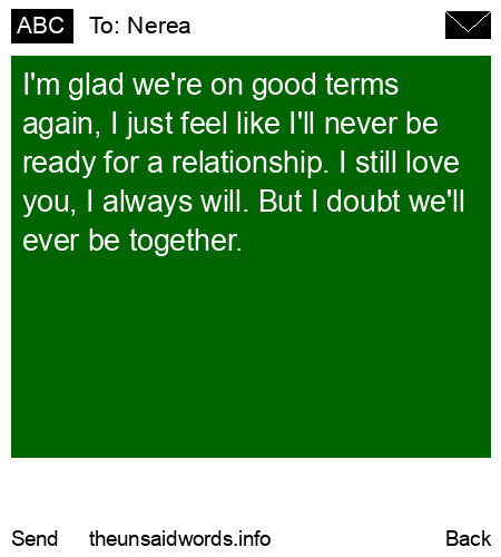 unsent message to Nerea