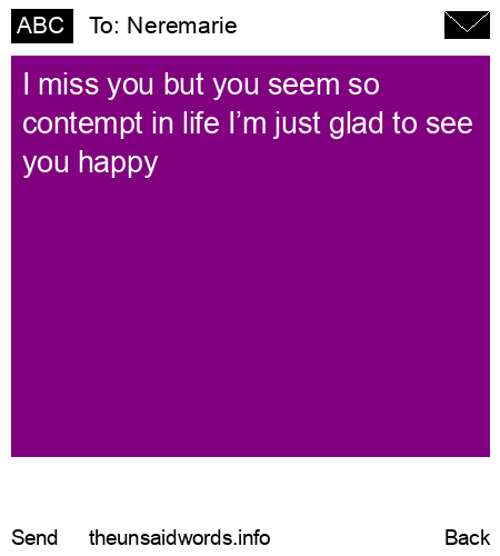 unsent message to Neremarie