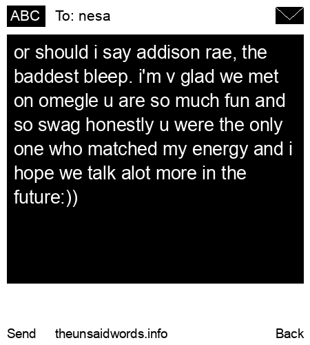 unsent message to nesa