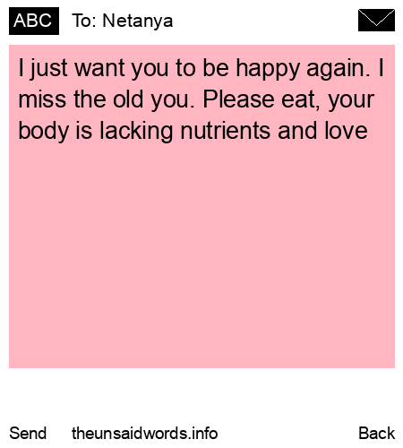 unsent message to Netanya