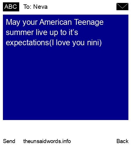 unsent message to Neva