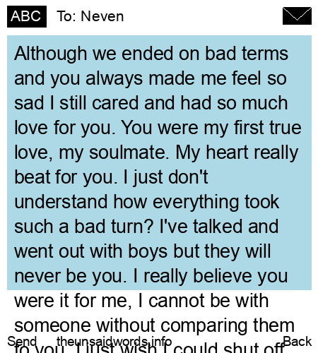 unsent message to Neven