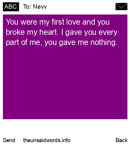 unsent message to Nevv