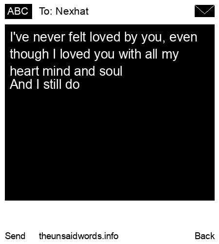 unsent message to Nexhat