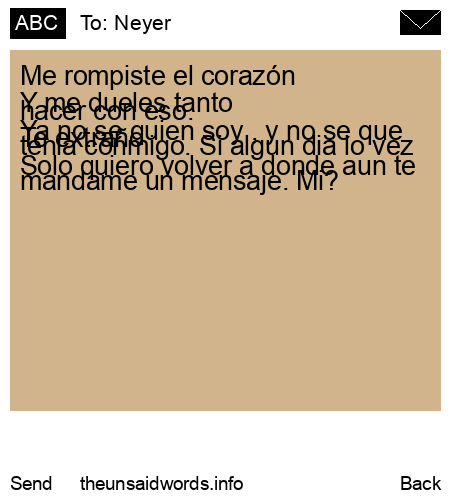 unsent message to Neyer