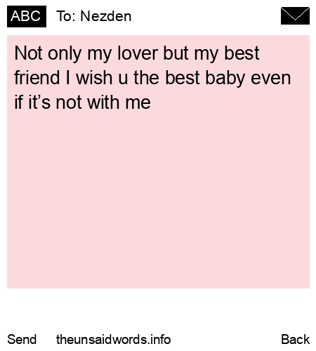 unsent message to Nezden