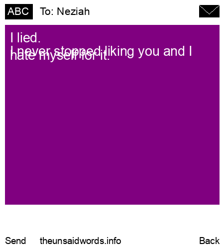 unsent message to Neziah