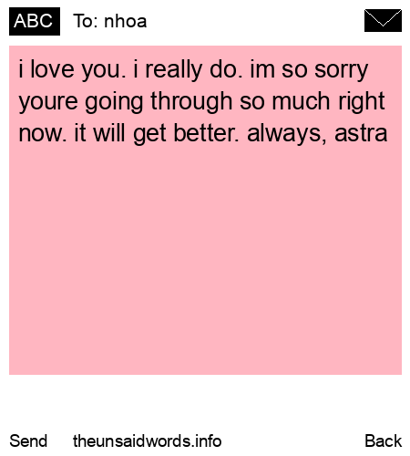 unsent message to nhoa