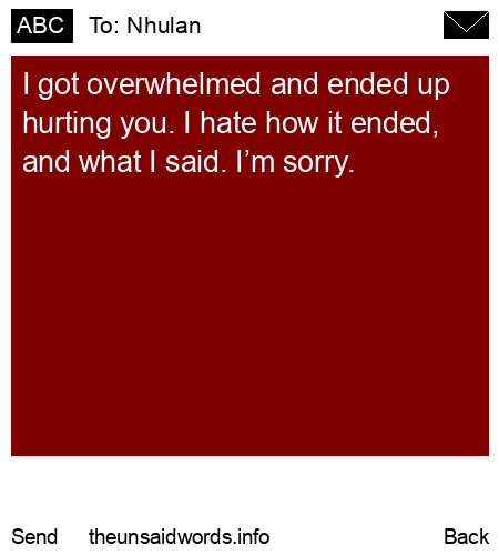 unsent message to Nhulan