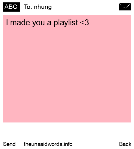 unsent message to nhung
