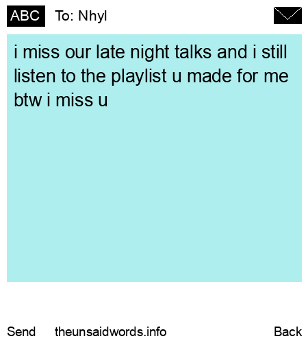 unsent message to Nhyl