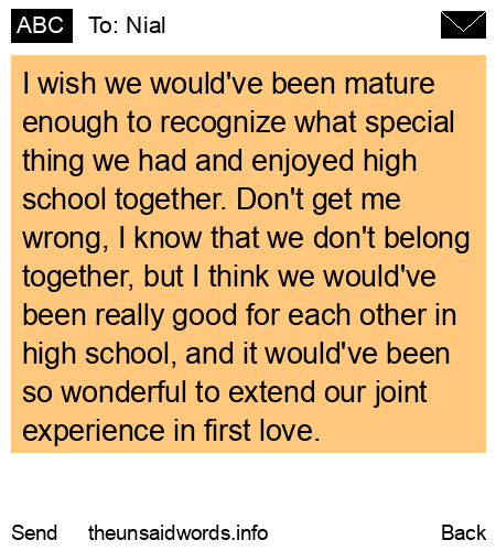 unsent message to Nial
