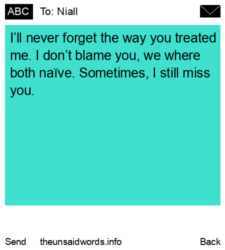 unsent message to Niall
