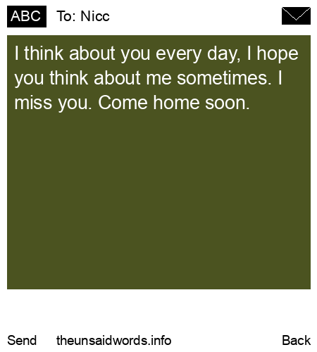 unsent message to Nicc