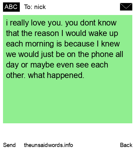 unsent message to nick