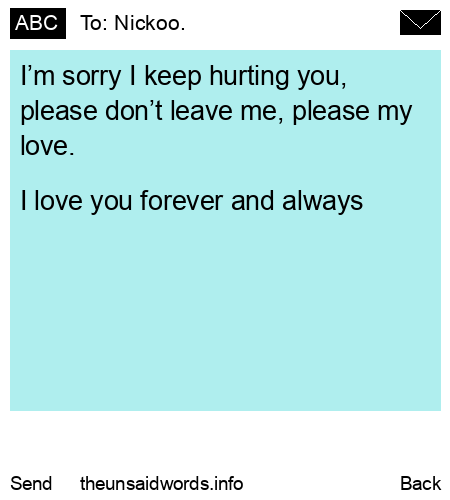 unsent message to Nickoo.