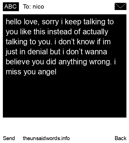 unsent message to nico