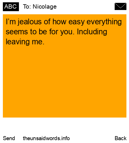 unsent message to Nicolage