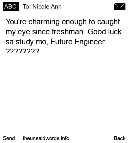 unsent message to Nicole Ann