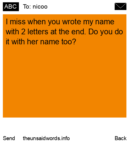 unsent message to nicoo