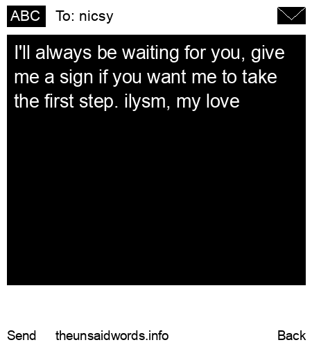 unsent message to nicsy