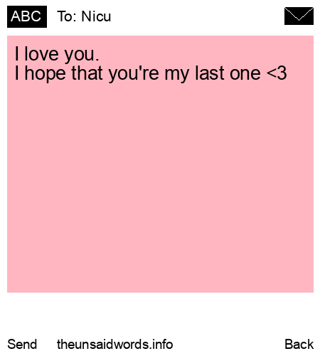 unsent message to Nicu