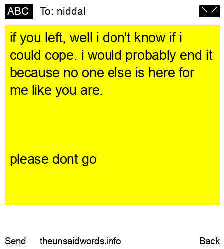 unsent message to niddal