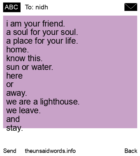 unsent message to nidh