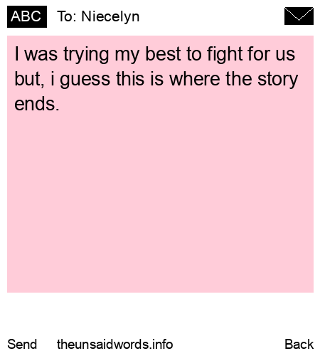unsent message to Niecelyn 