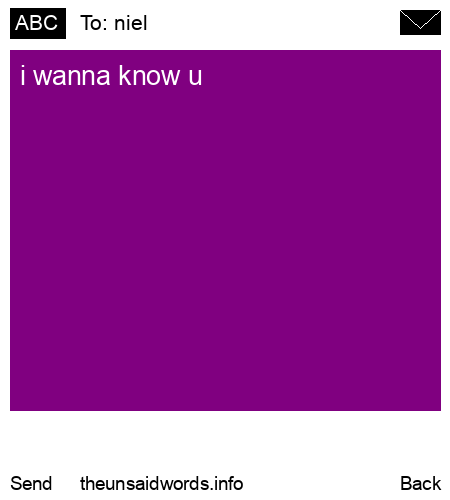 unsent message to niel