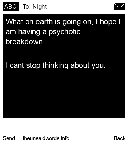 unsent message to Night