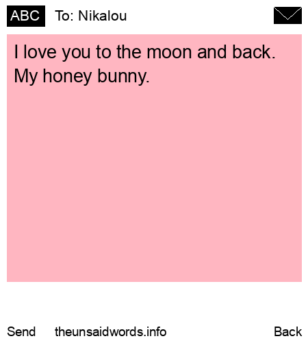 unsent message to Nikalou