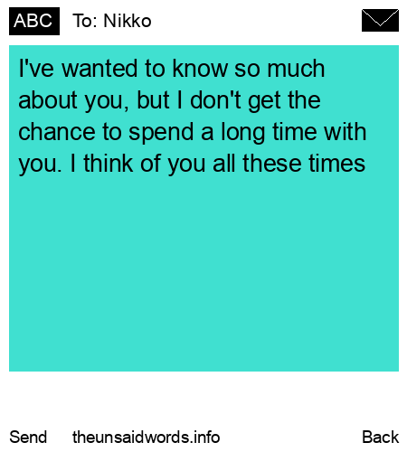 unsent message to Nikko