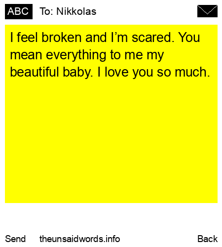 unsent message to Nikkolas