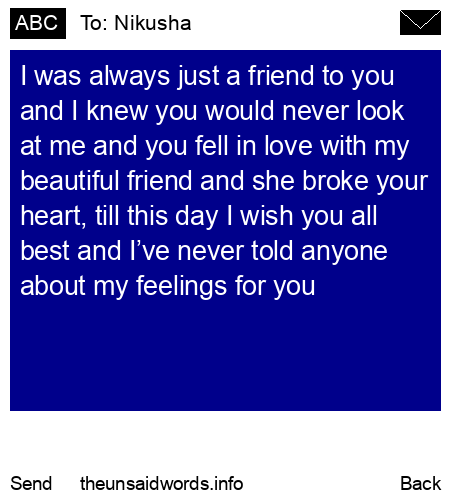 unsent message to Nikusha