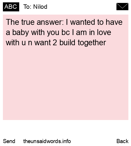 unsent message to Nilod