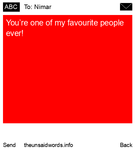 unsent message to Nimar
