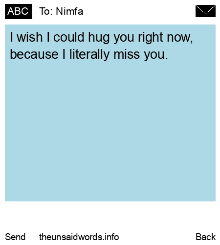 unsent message to Nimfa