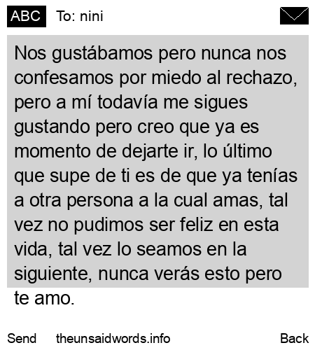 unsent message to nini