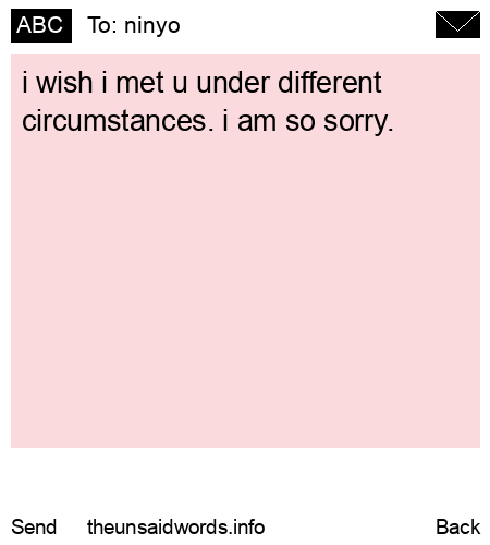 unsent message to ninyo