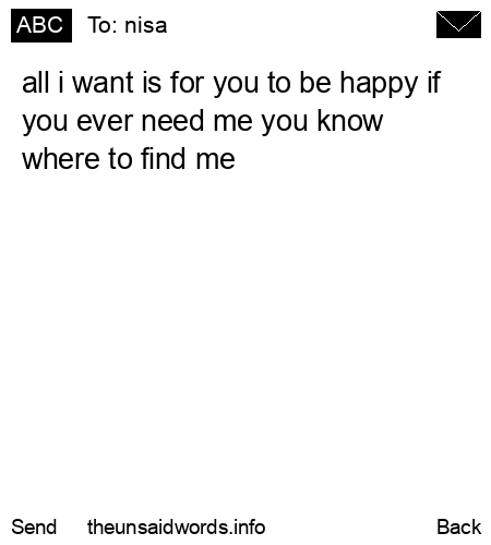 unsent message to nisa