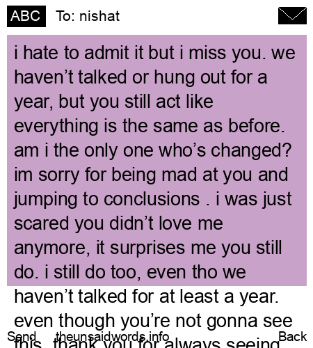 unsent message to nishat
