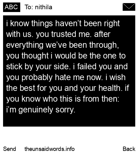 unsent message to nithila